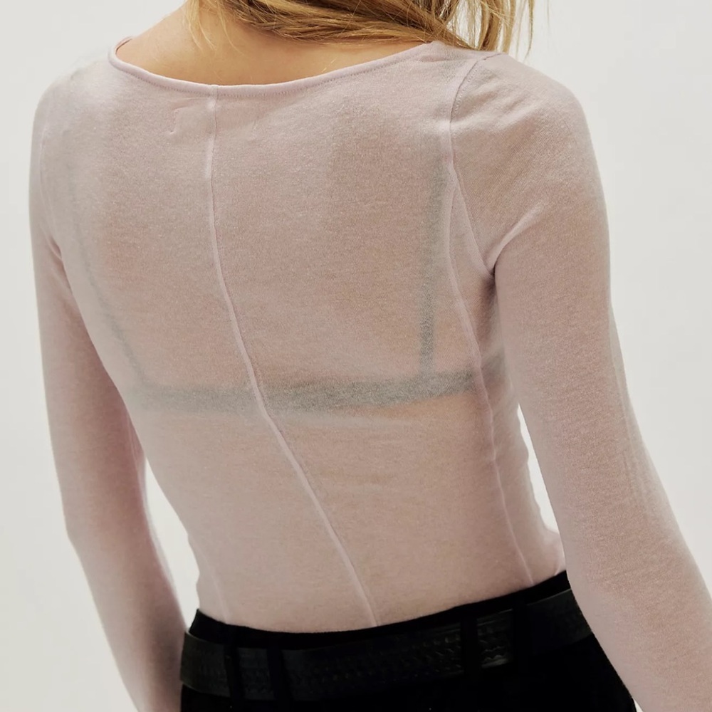 We The Free Peppermint Boat Neck Top in Lilac Bloom, NWT, sizes M, L & XL - Picture 2 of 3